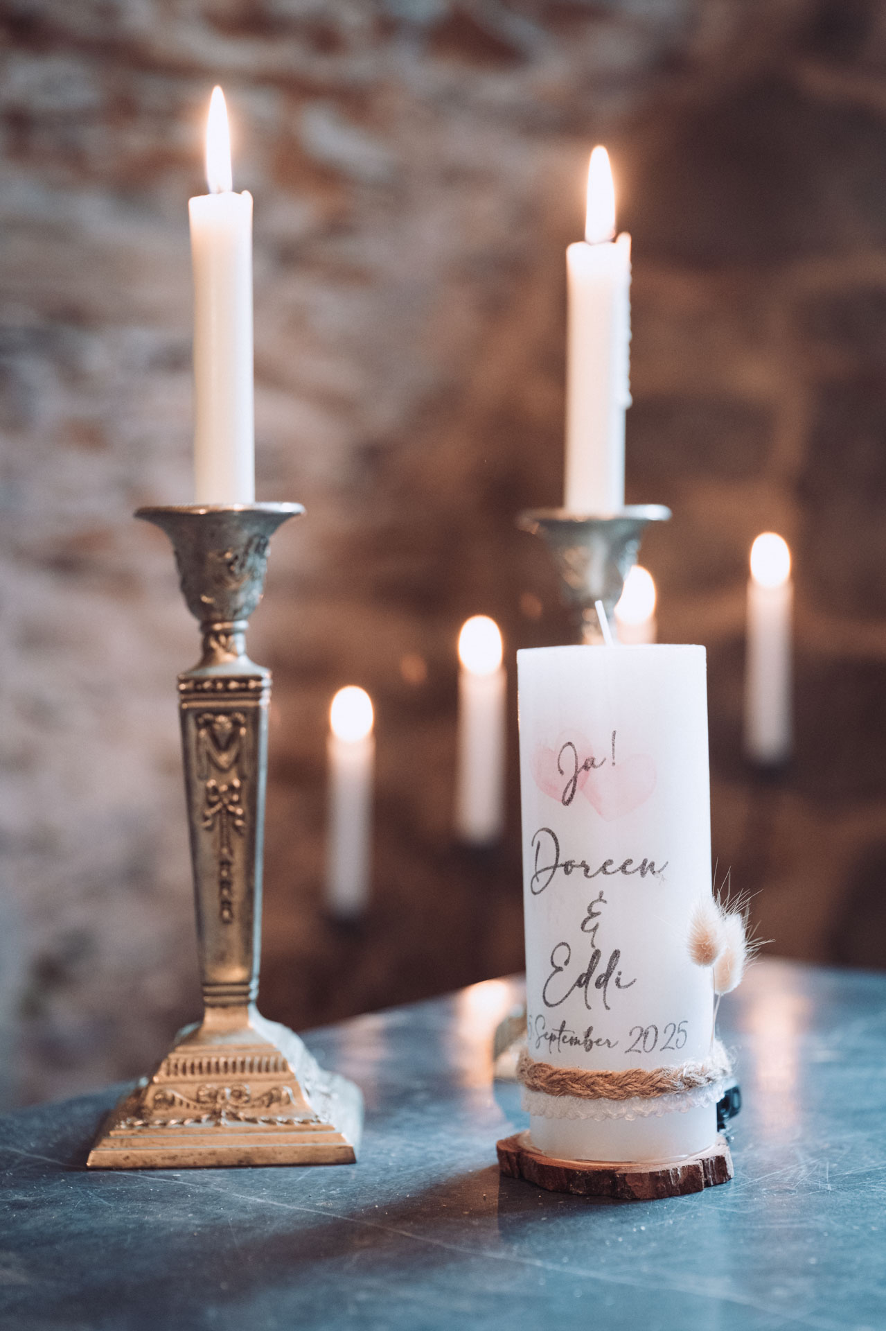 Hochzeitskerze Doreen & Eduard